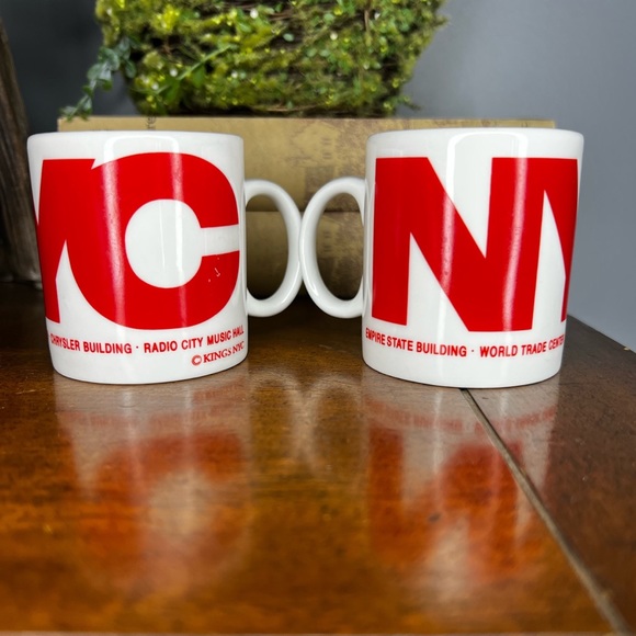 vintage Kings NYC souvenir espresso mug set - Picture 4 of 13